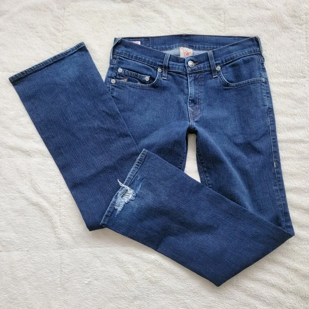 True Religion 32x34 Danny Tapered Fit Bootcut Leg Jeans